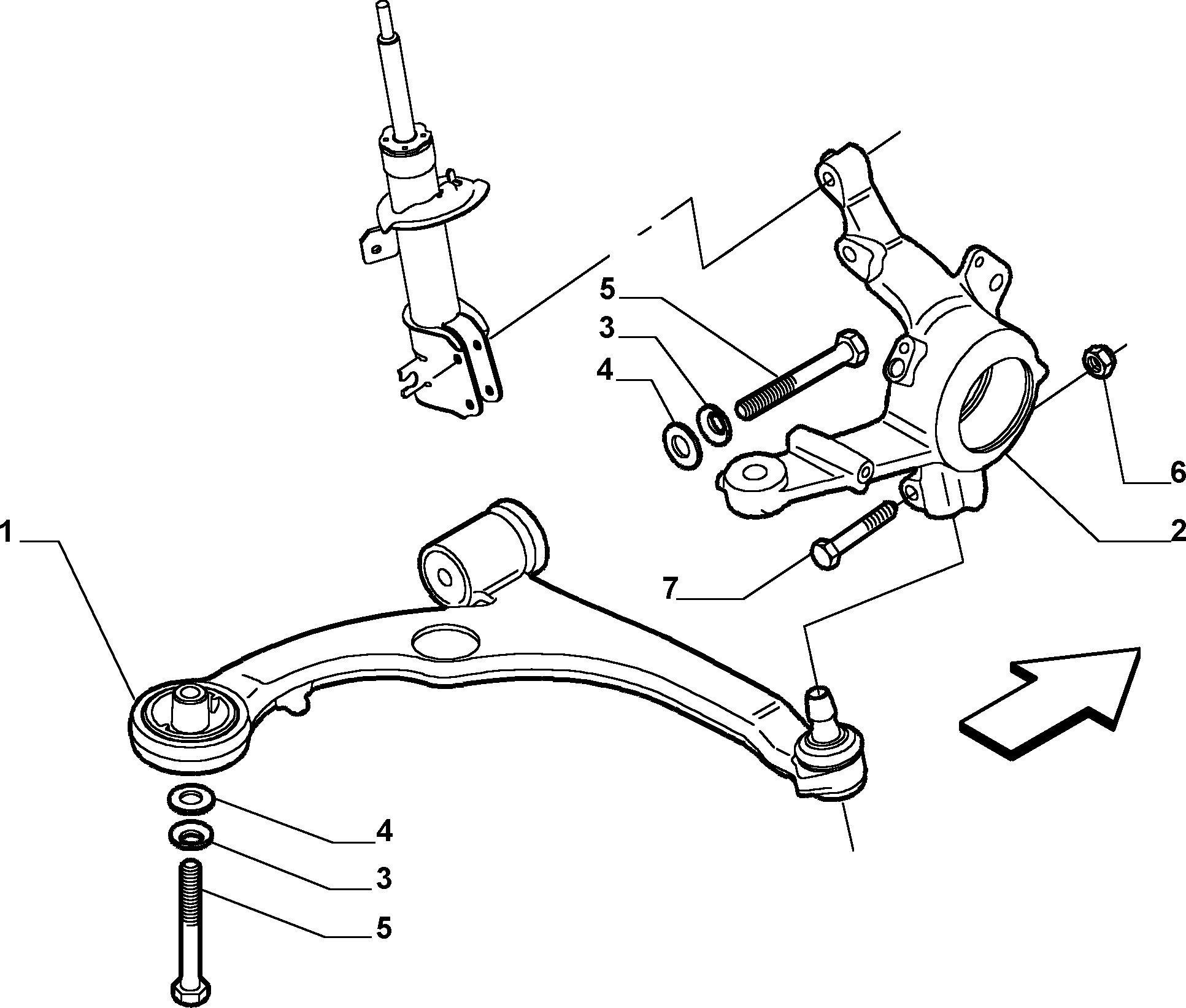 FIAT 50700797 - Neatkarīgās balstiekārtas svira, Riteņa piekare autospares.lv