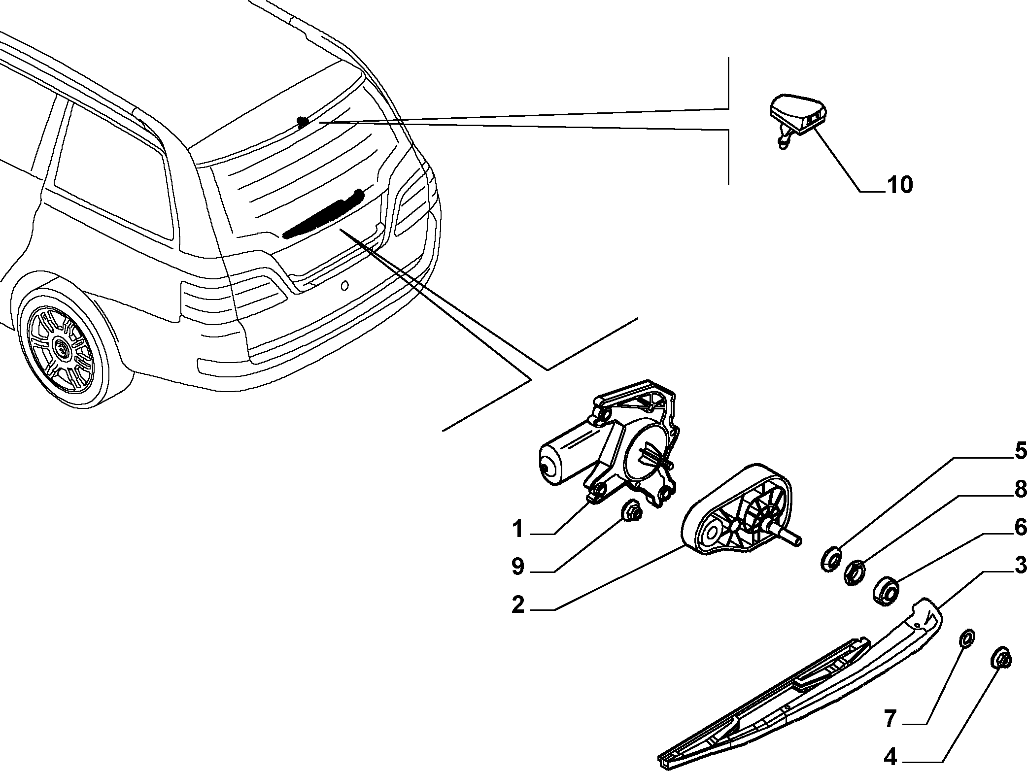 FIAT 46775472 - Stikla tīrītāja svira, Stiklu tīrīšanas sistēma autospares.lv