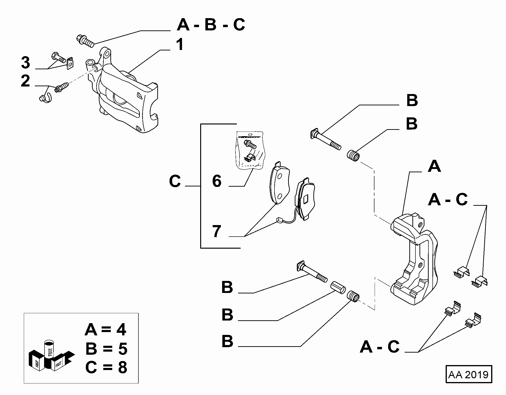 FIAT 77364654 - Brake Caliper www.autospares.lv