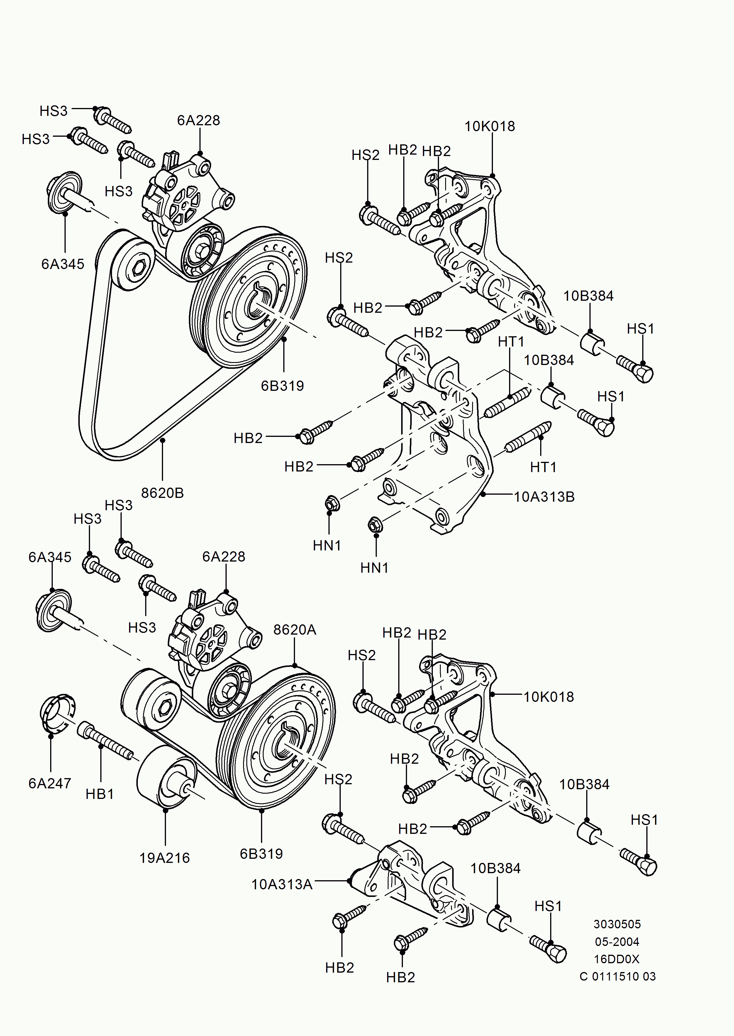 FORD 1487861 - Piedziņas skriemeļa skrūve autospares.lv