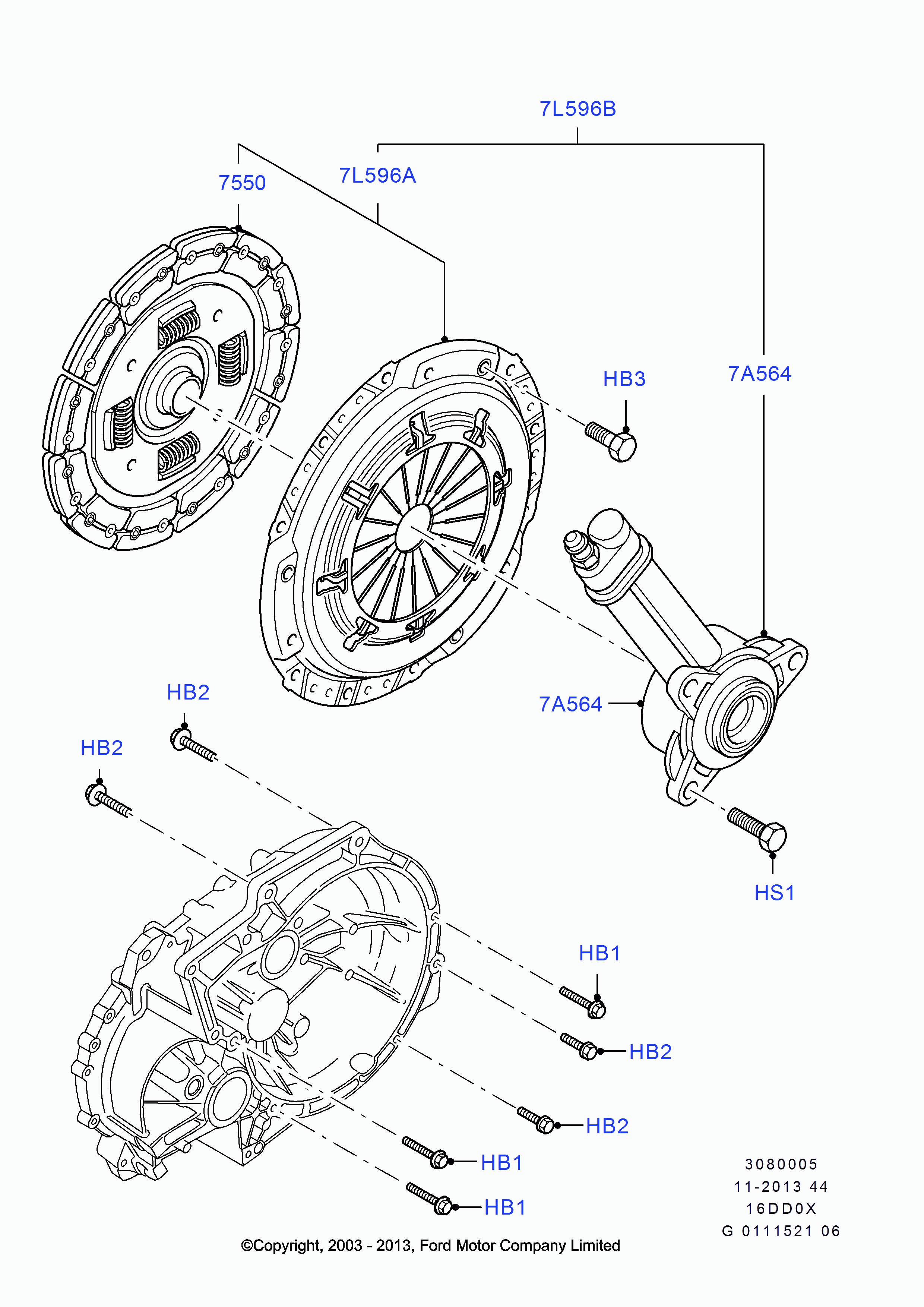 FORD 1672433 - Sajūga komplekts www.autospares.lv