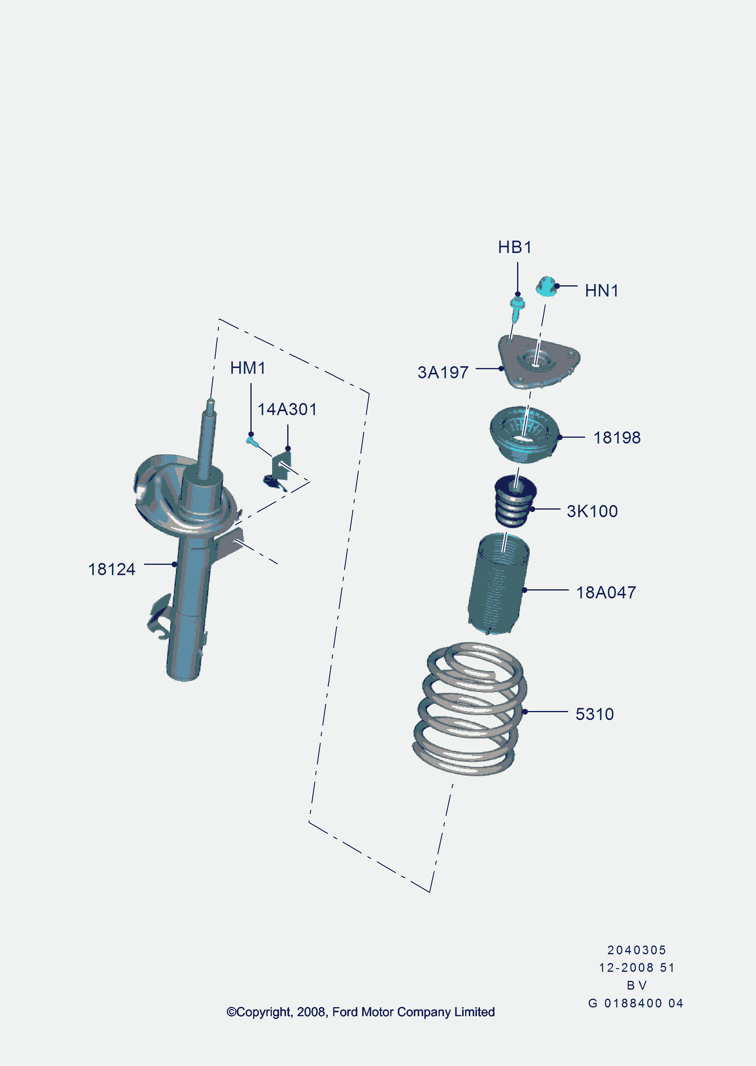 FORD 1820233 - Top Strut Mounting www.autospares.lv