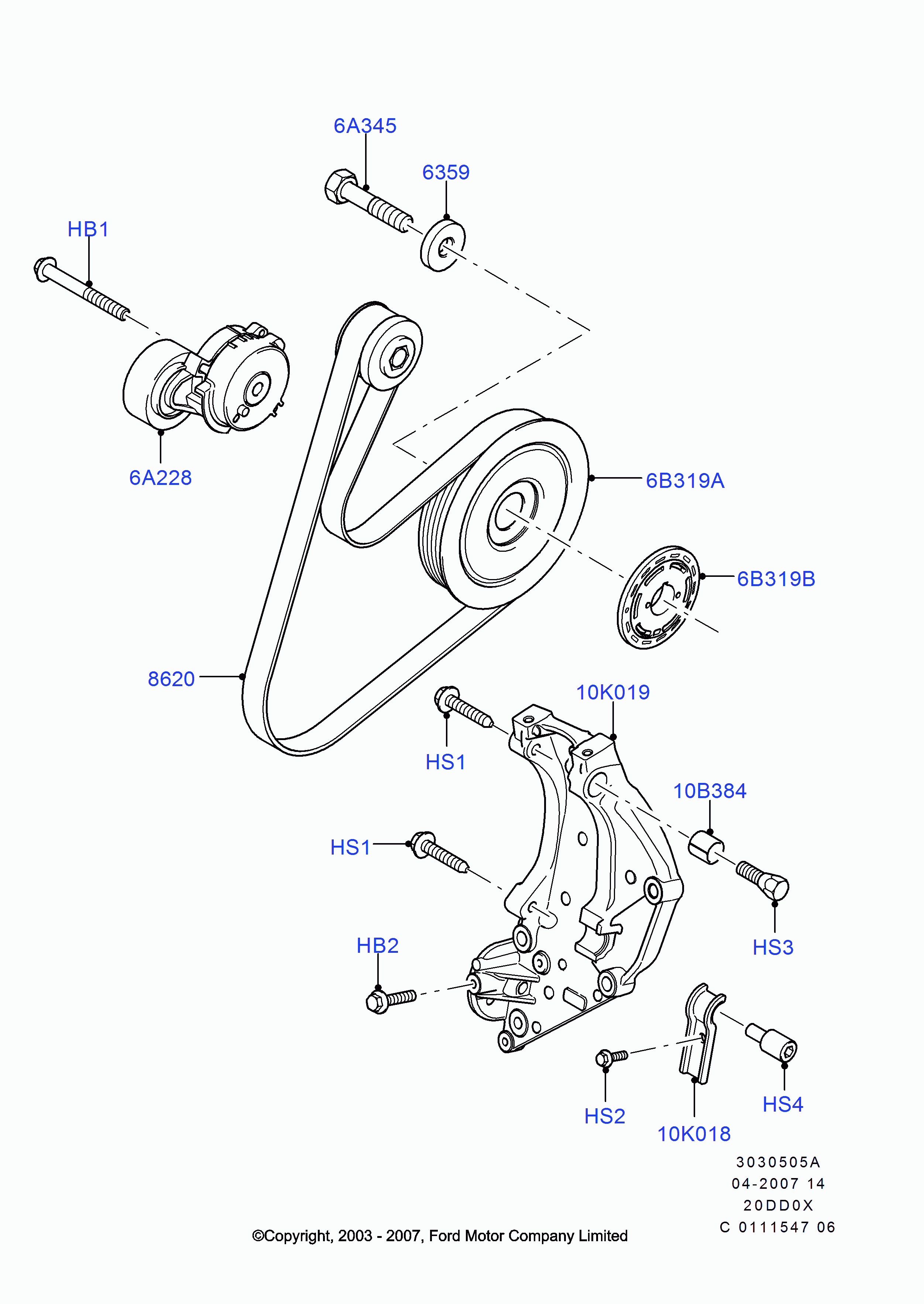 FORD 1712212 - Ķīļrievu siksna autospares.lv