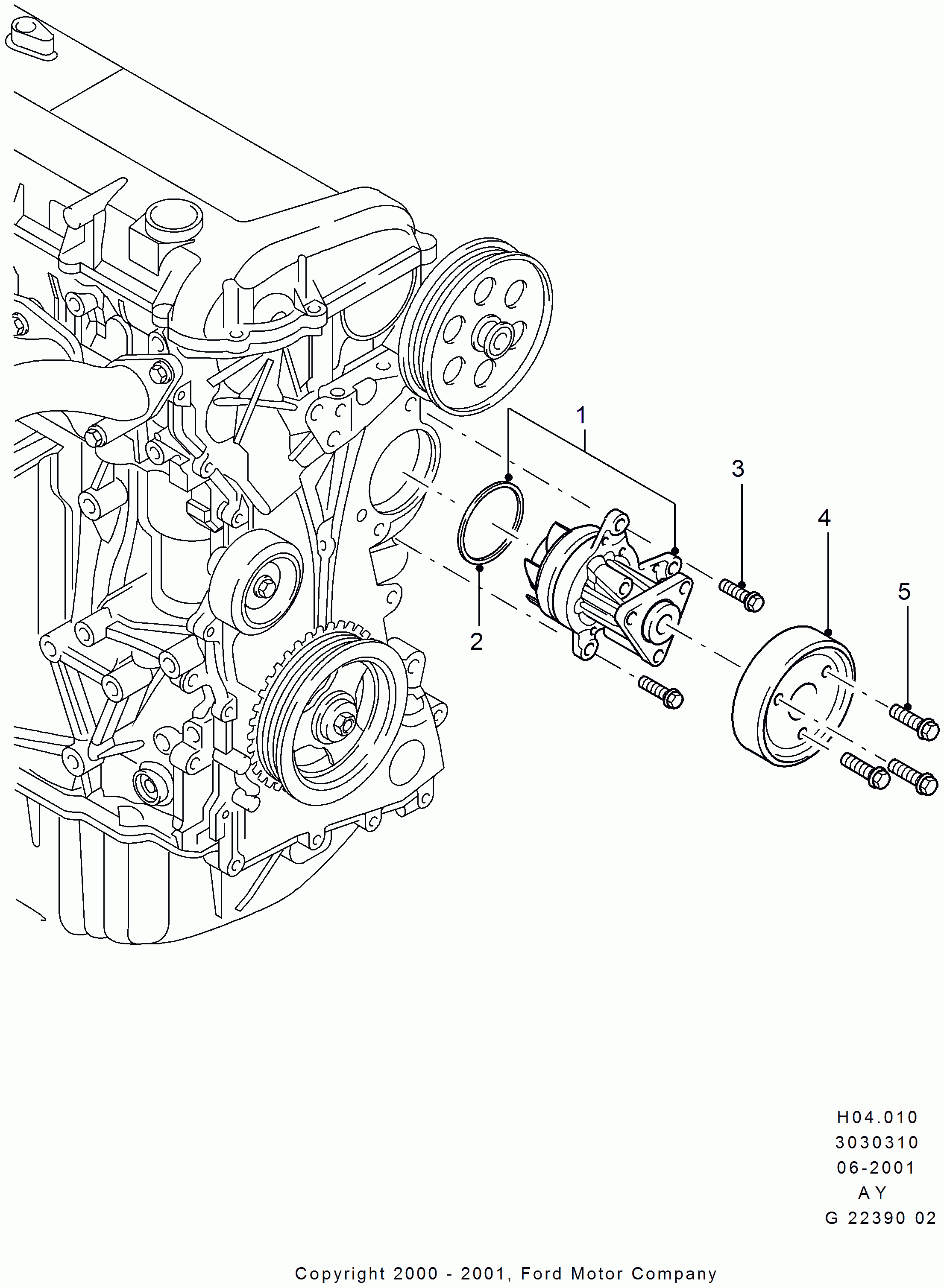 FORD 5 264 597 - Ūdenssūknis www.autospares.lv