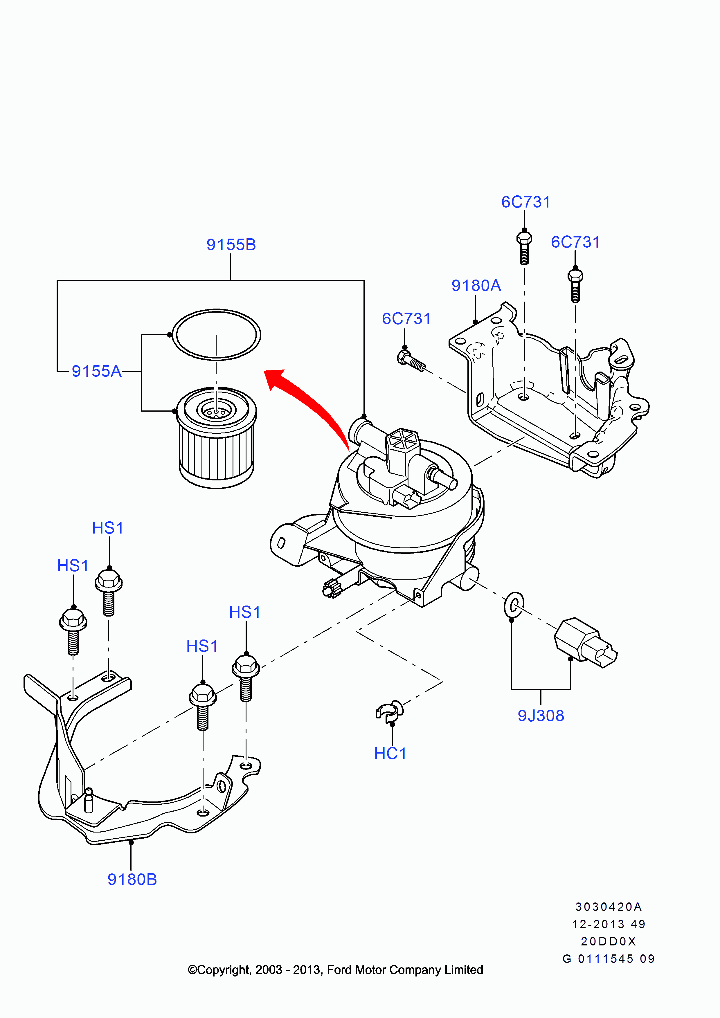 FORD 1346963 - Degvielas filtrs autospares.lv