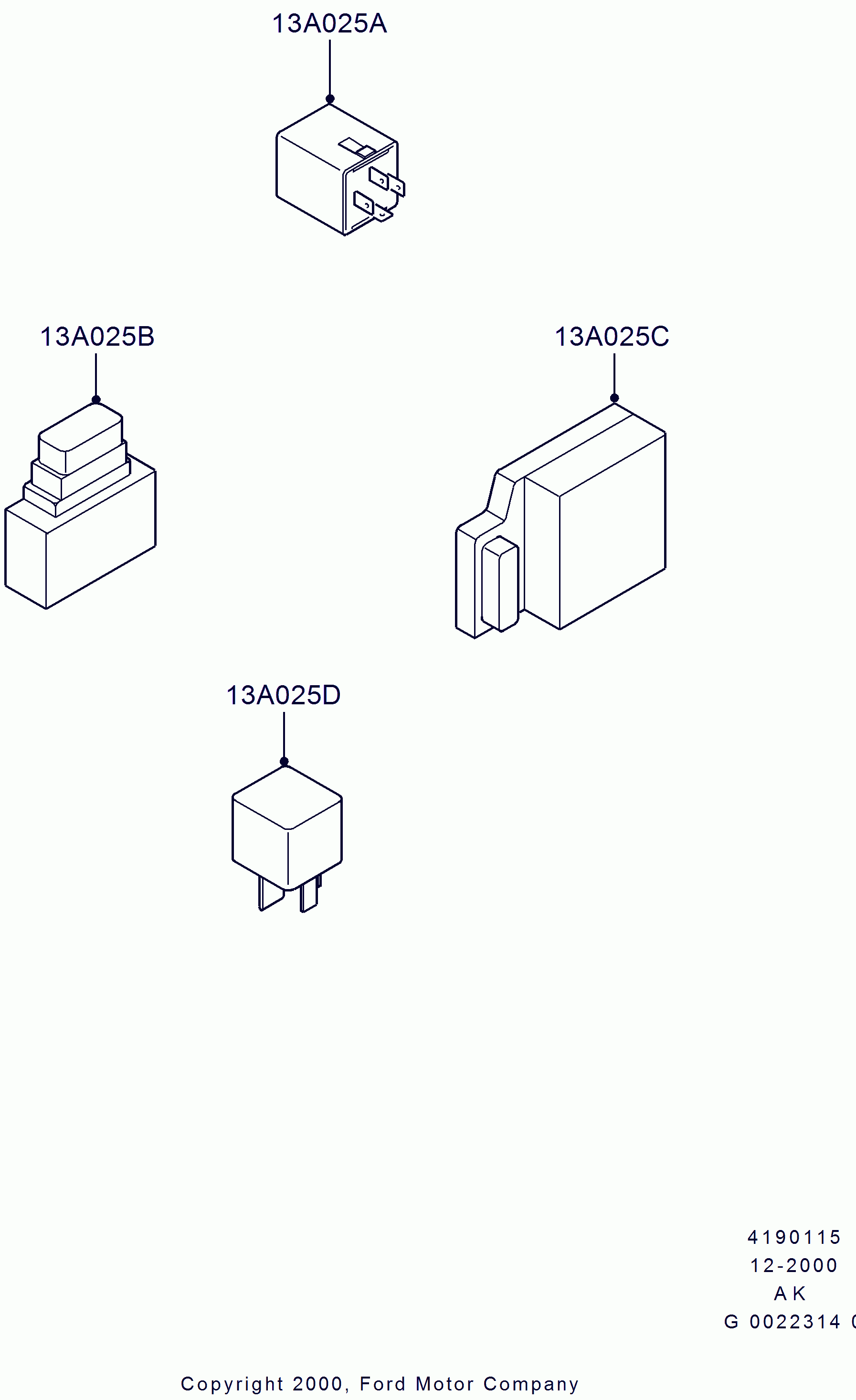 FORD 3968349 - Relejs, Tuvā gaisma www.autospares.lv