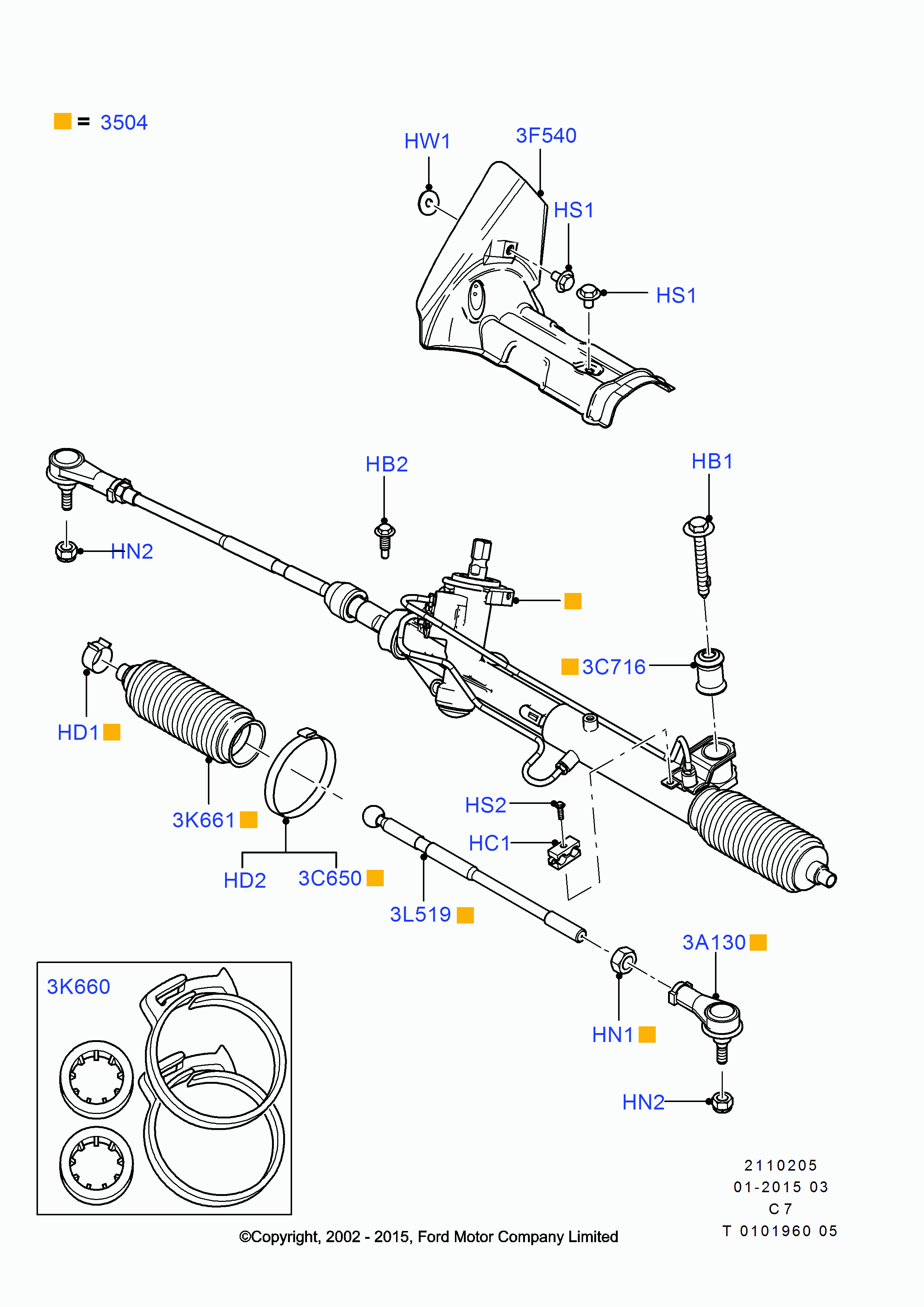 FORD 4381841 - Комплект пыльника, рулевое управление www.autospares.lv