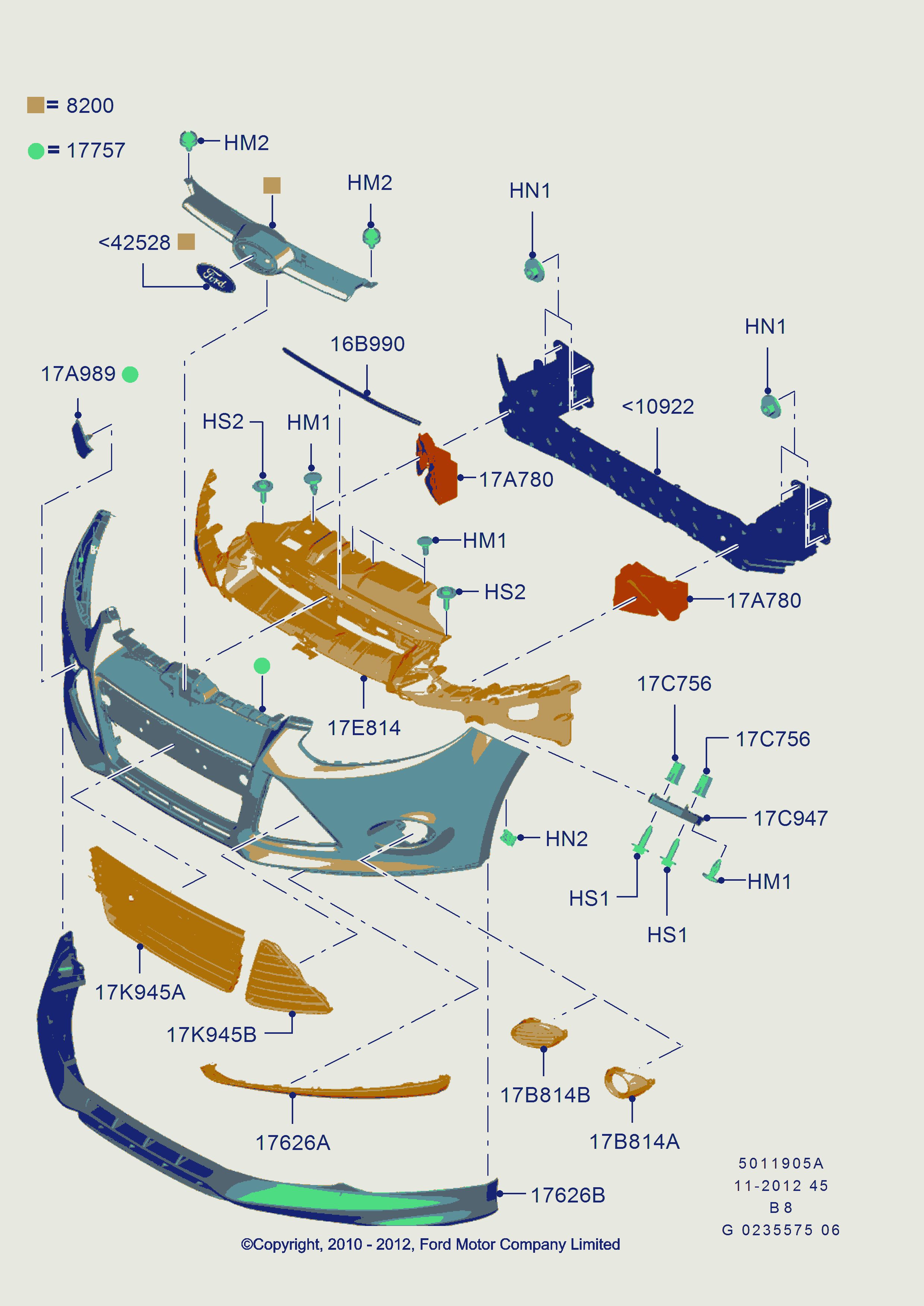 FORD 1694984 - Rāmis, Miglas lukturis www.autospares.lv