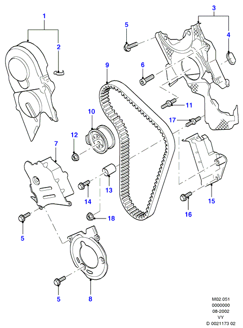 FORD 1 221 490 - Spriegotājrullītis, Gāzu sadales mehānisma piedziņas siksna www.autospares.lv