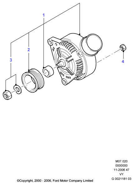 FORD 1 100 711 - Alternator www.autospares.lv