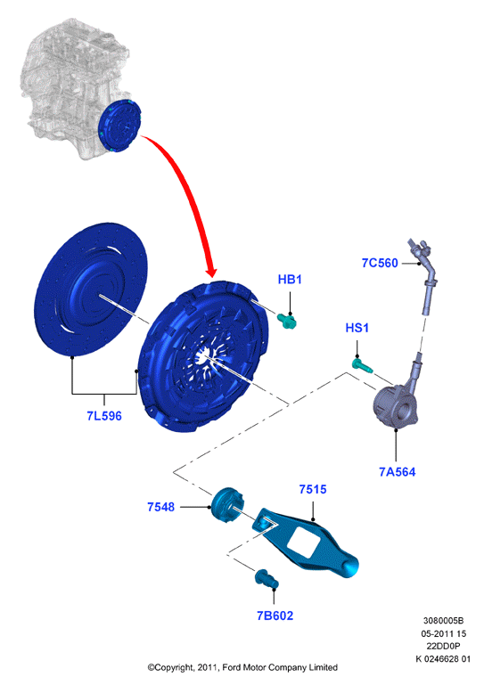 AUDI 4412070 - Clutch Release Bearing www.autospares.lv