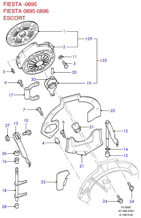 FORD 1004951 - Izspiedējgultnis www.autospares.lv