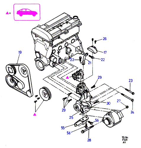 FORD 7334323 - Ķīļrievu siksna autospares.lv