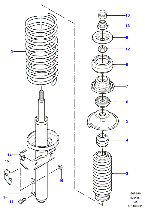 FORD 1 133 914 - Shock Absorber www.autospares.lv