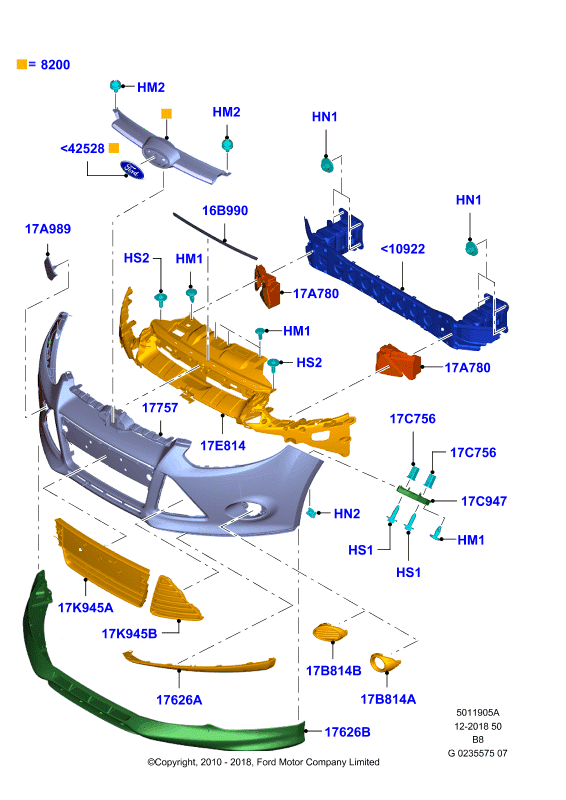 FORD 2 038 573 - Radiatora emblēma www.autospares.lv