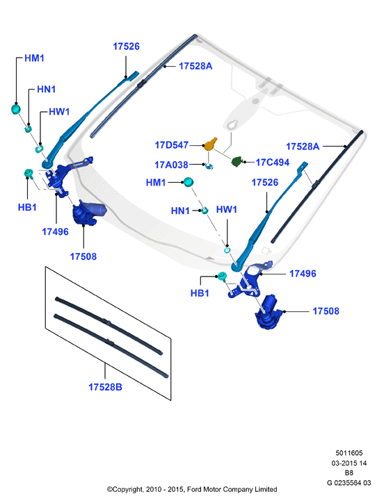 FORD 2120677 - Stikla tīrītāja slotiņa autospares.lv