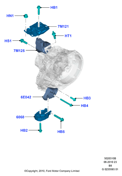 FORD 1760814 - Подушка, опора, подвеска двигателя www.autospares.lv