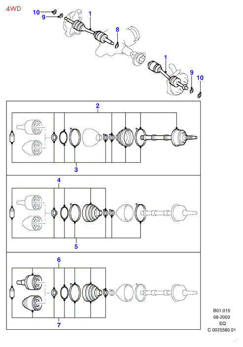 FORD 4557872 - Putekļusargs, Piedziņas vārpsta autospares.lv