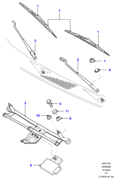 FORD 2123299 - Wiper Blade www.autospares.lv