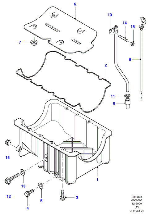 FORD 1 454 117 - Korķis, Eļļas vācele autospares.lv