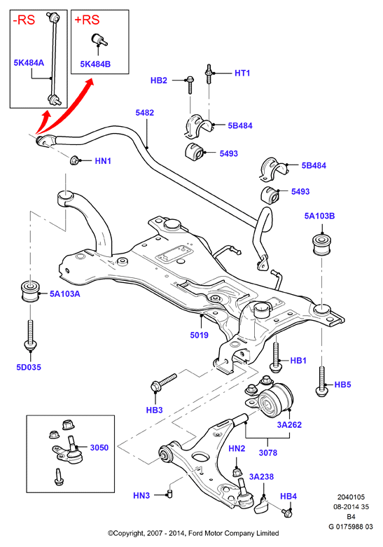 FORD (CHANGAN) 1851900 - Stiepnis / Atsaite, Stabilizators www.autospares.lv