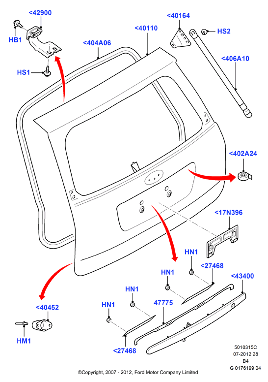 FORD 1500313 - Pad, LH autospares.lv