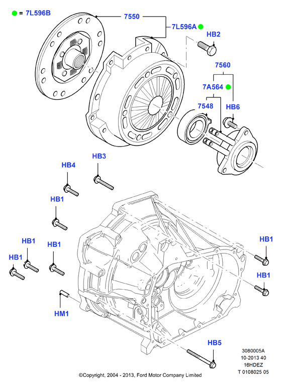 FORD 1548409 - Centrālais izslēdzējmehānisms, Sajūgs www.autospares.lv