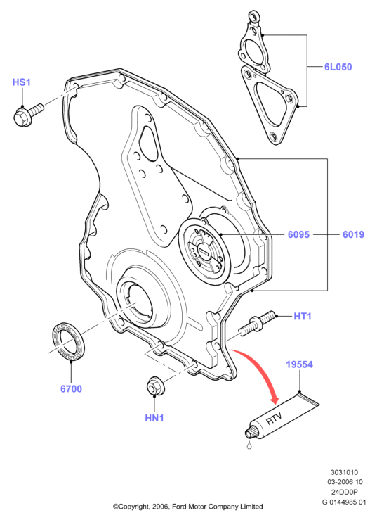 FORD 1110470 - Gasket www.autospares.lv