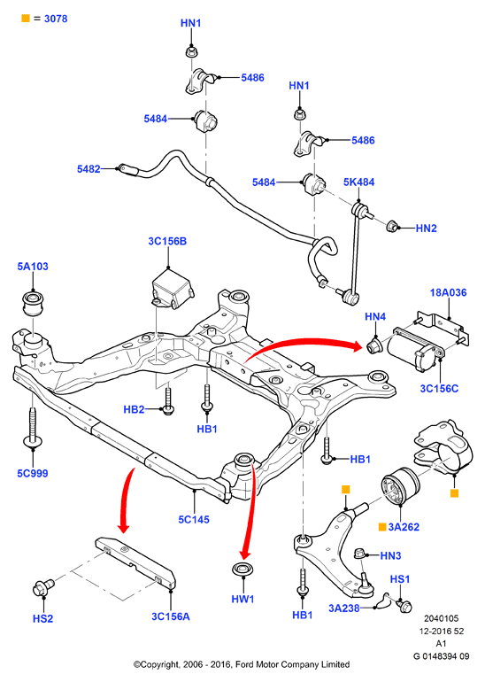 FORD 1888630 - Bush of Control / Trailing Arm www.autospares.lv