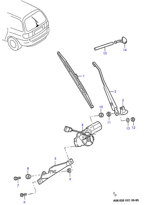 FORD 7278921 - Stikla tīrītāja slotiņa autospares.lv