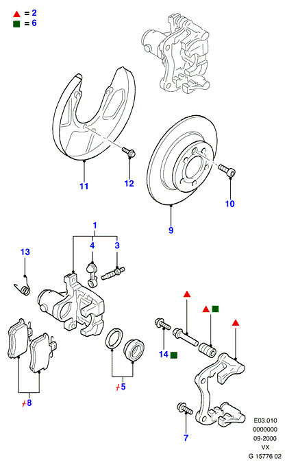 FORD 1345340 - Bremžu uzliku kompl., Disku bremzes www.autospares.lv