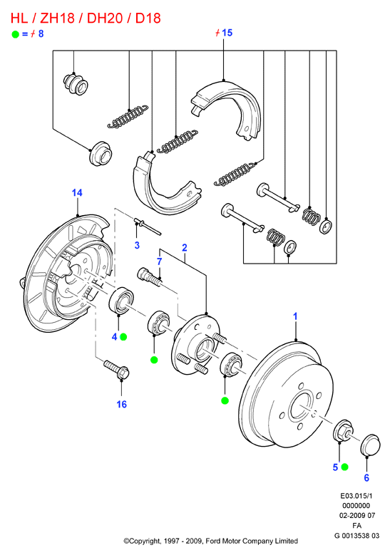 FORD 7114005 - Bremžu uzliku kompl., Disku bremzes autospares.lv