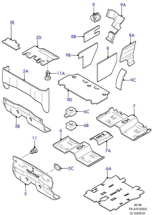 FORD 1051067 - Insulator - Dash Panel www.autospares.lv