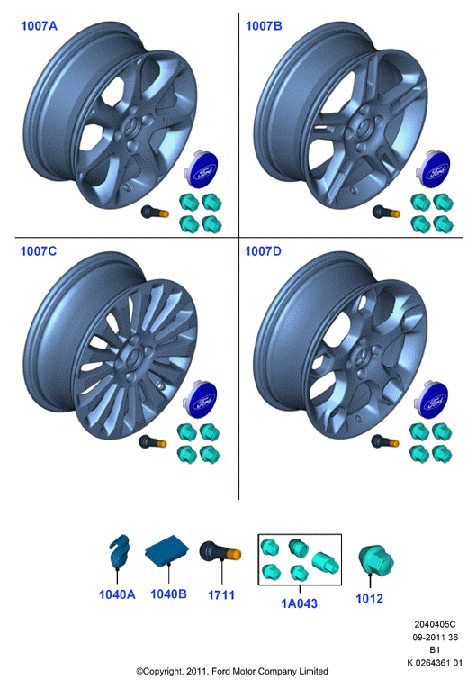 FORD 1500437 - Wheel Assy, 7 Spoke, Wheel Only www.autospares.lv