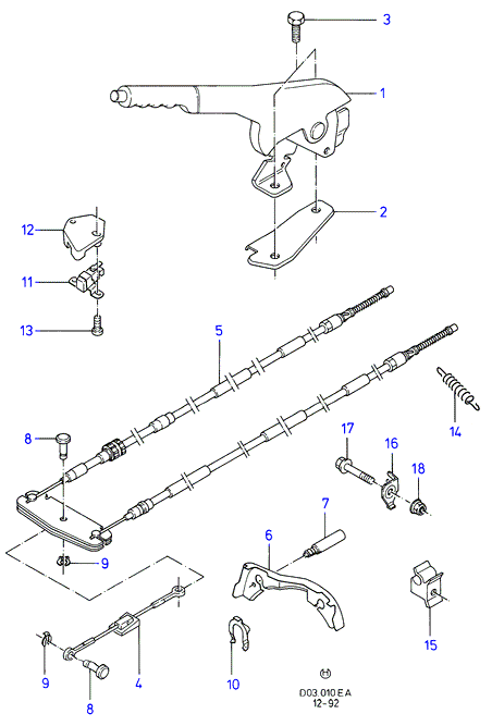 FORD 6502746 - Trose, Stāvbremžu sistēma www.autospares.lv