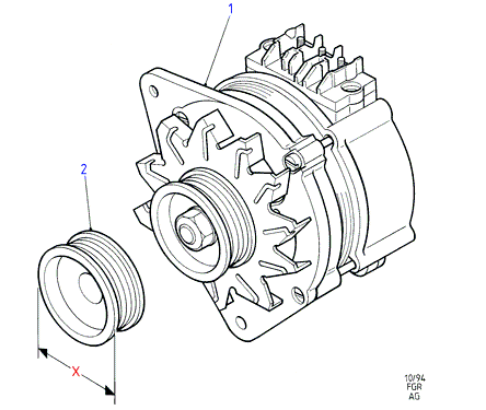 FORD 7251855 - Alternator www.autospares.lv