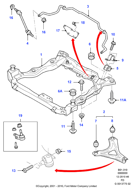 FORD 6870549 - Piekare, Šķērssvira www.autospares.lv