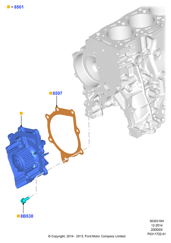 FORD 1559259 - Ūdenssūknis autospares.lv