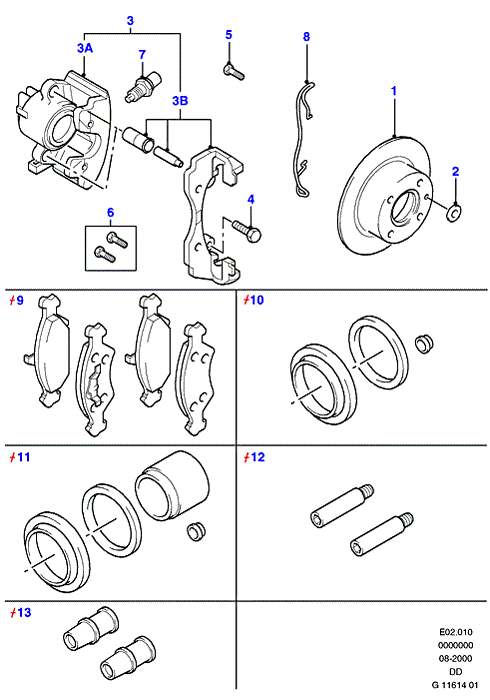 FORD 6087576 - Ремкомплект, тормозной суппорт www.autospares.lv