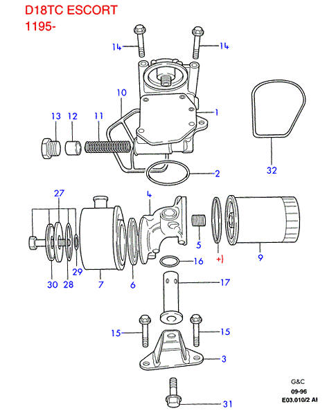 FORD 1 013 938 - Korķis, Eļļas vācele autospares.lv