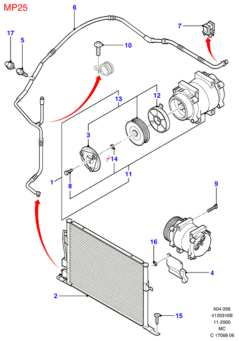 FORD 3933911 - Kompresors, Gaisa kond. sistēma www.autospares.lv