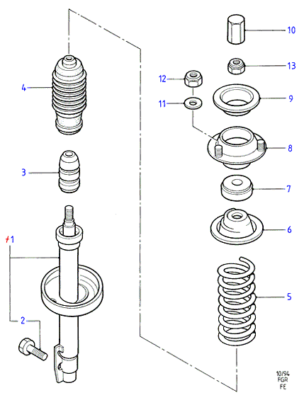 FORD 7376776 - Пылезащитный комплект, амортизатор www.autospares.lv