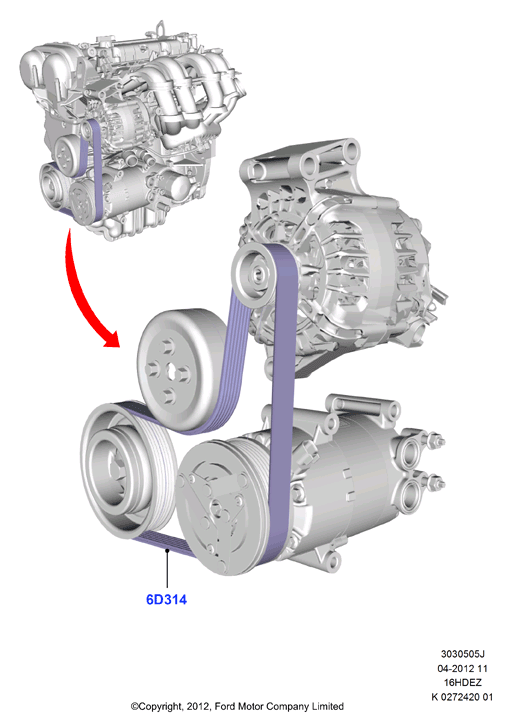 FORD 1809956 - Ķīļrievu siksna autospares.lv