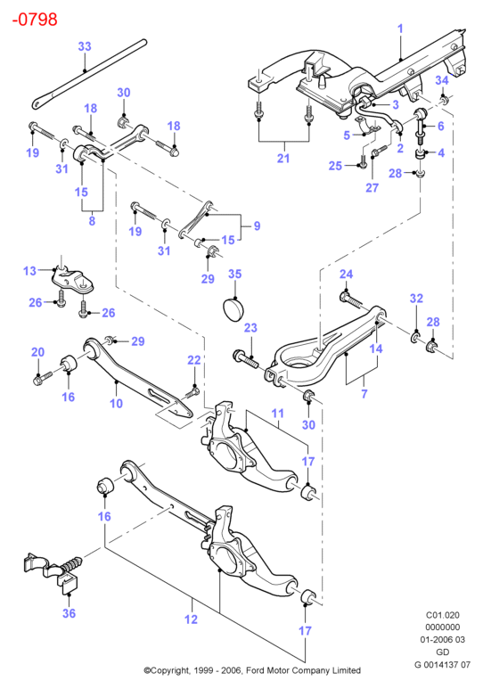 FORD 1220005 - Neatkarīgās balstiekārtas svira, Riteņa piekare autospares.lv