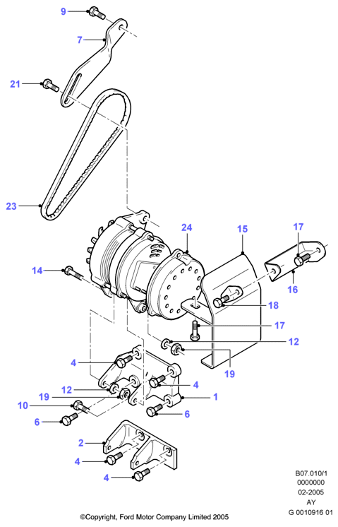 FORD 6158518 - Клиновой ремень, поперечные рёбра www.autospares.lv