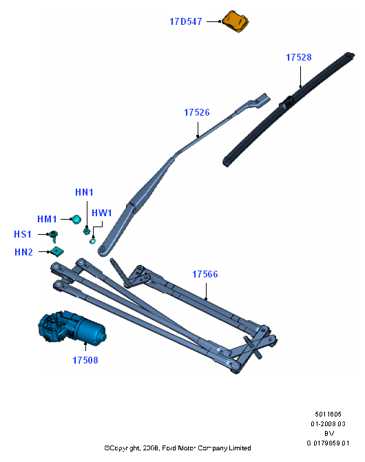 FORD 1680504 - Stikla tīrītāja slotiņa autospares.lv