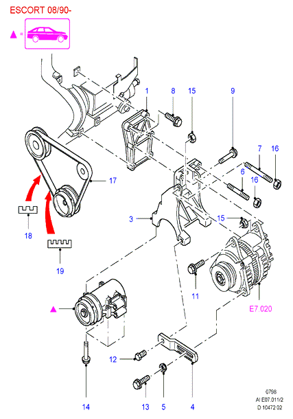 FORD 1093816 - Ķīļrievu siksna www.autospares.lv