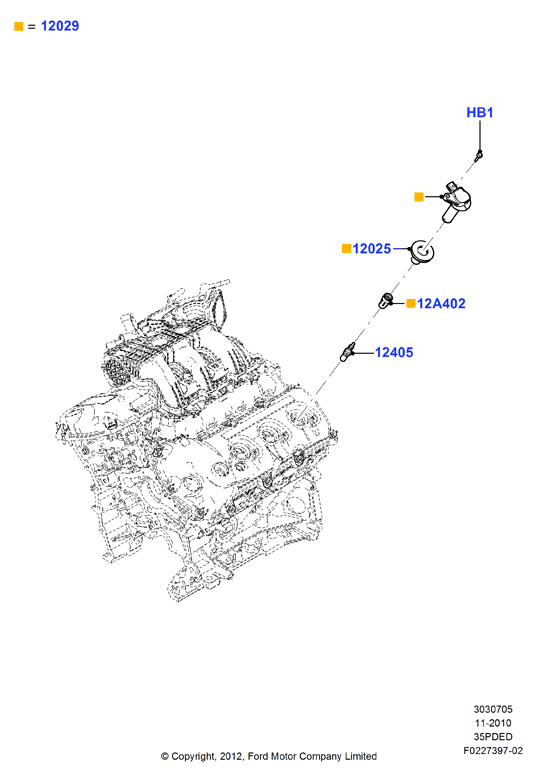 FORD 7T4Z-12029-E - Aizdedzes spole www.autospares.lv