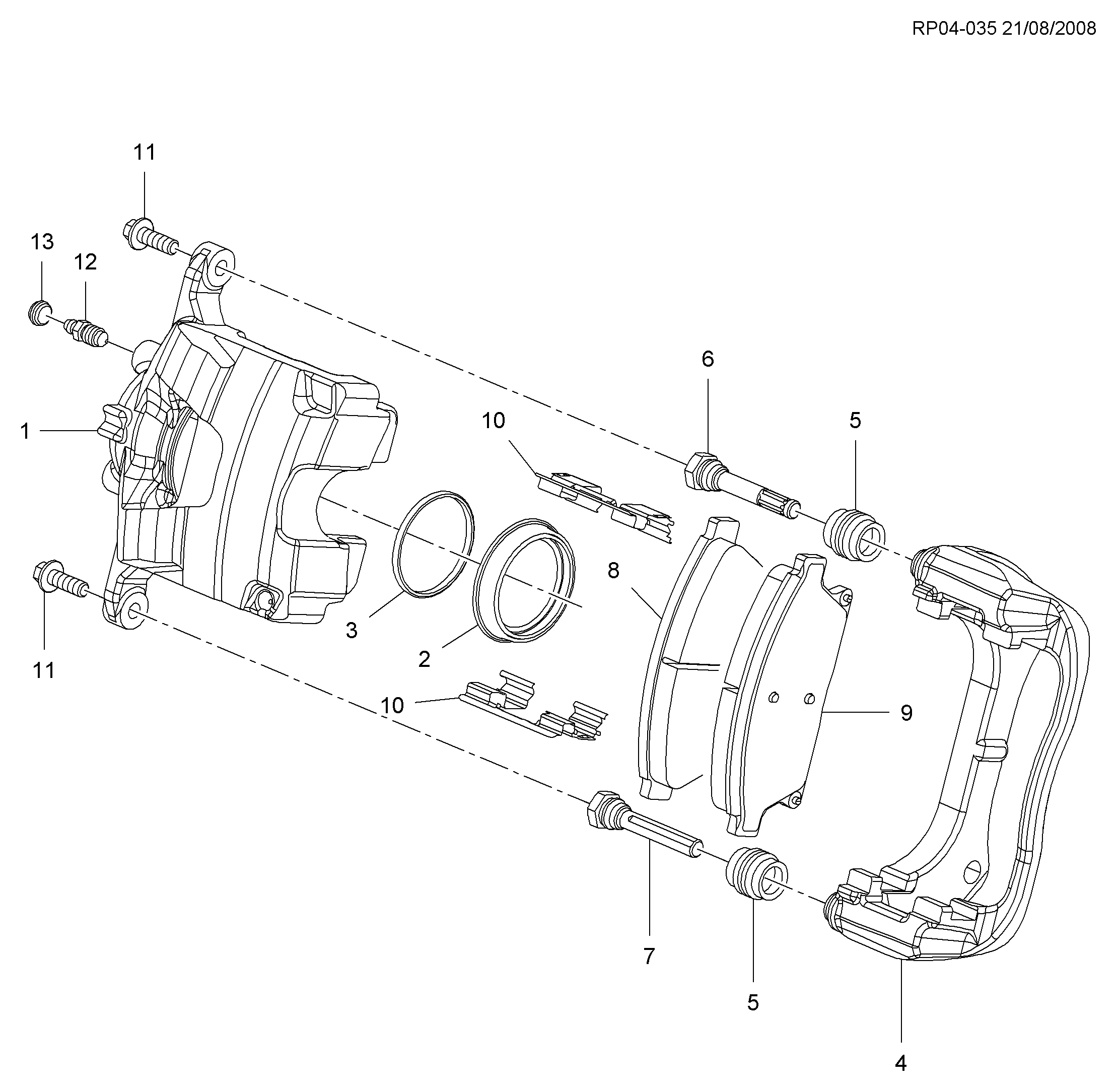 Cadillac 13301234 - Brake Pad Set, disc brake www.autospares.lv