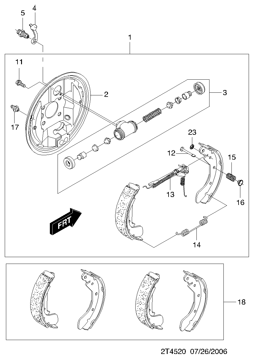 Chevrolet 96473229 - Bremžu loku komplekts www.autospares.lv